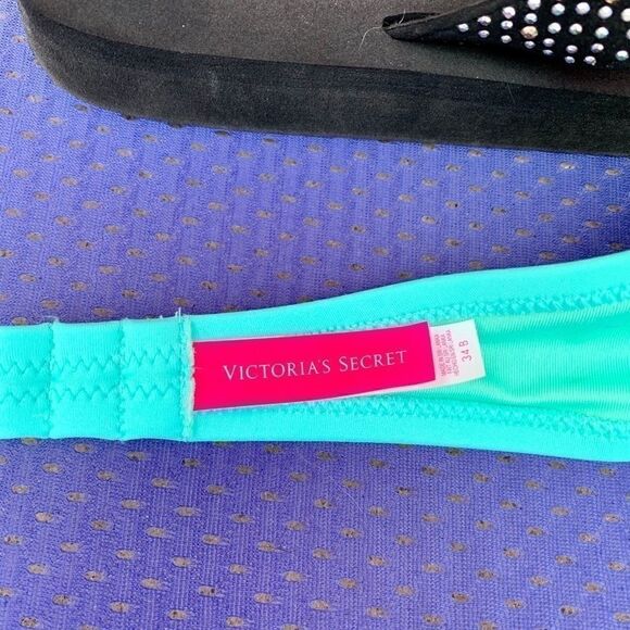 TEAL VICTORIA’S SECRET BANDEAU BIKINI TOP 34B - Picture 4 of 4